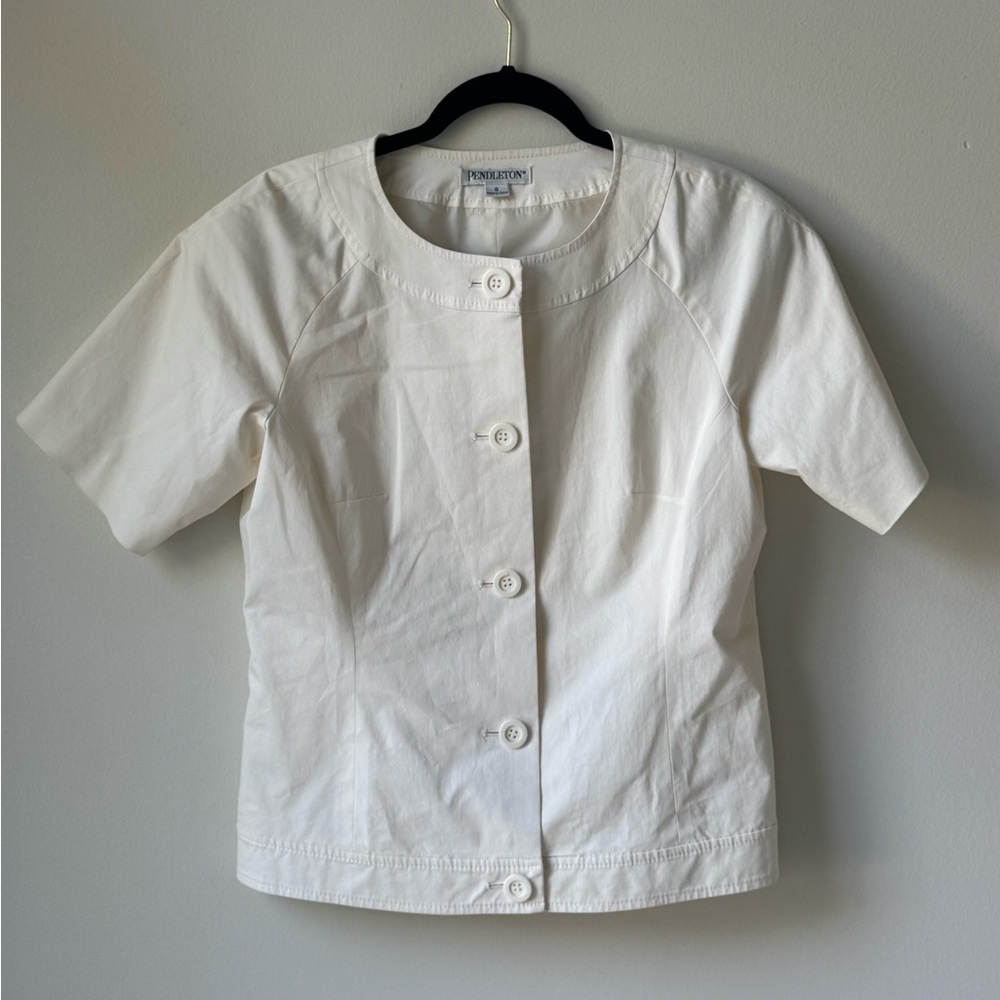 Vintage Pendleton White Ivory Button-Up Women's S… - image 8